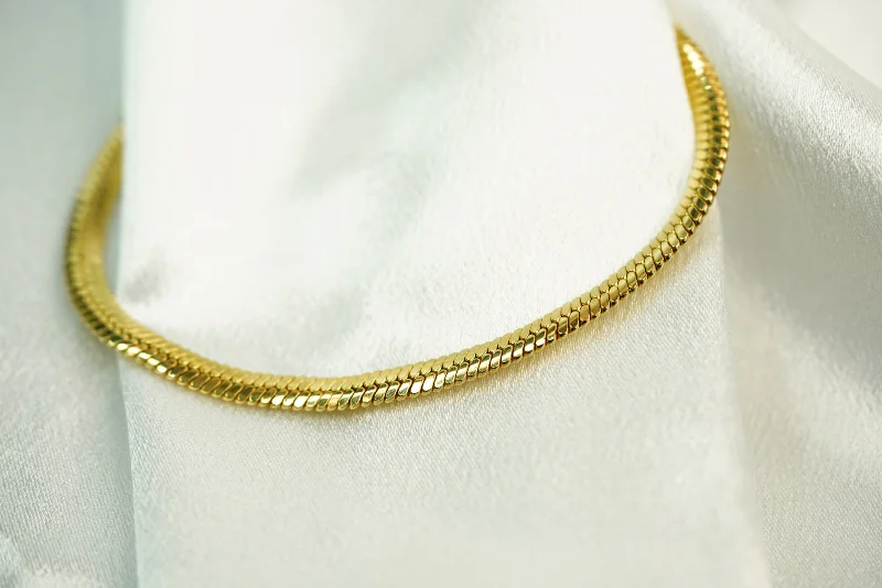 Adjustable gold bracelets for women-14k Micro Cuban Link