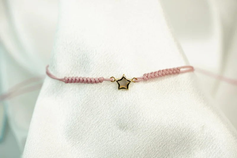 Personalized charm bracelets for her-14k Star Adjustable Bracelet