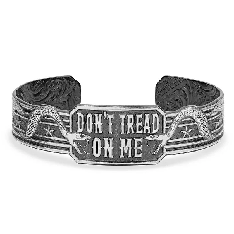 Custom name bangles for her-Montana Silversmiths Don't Tread On Me Cuff Bracelet