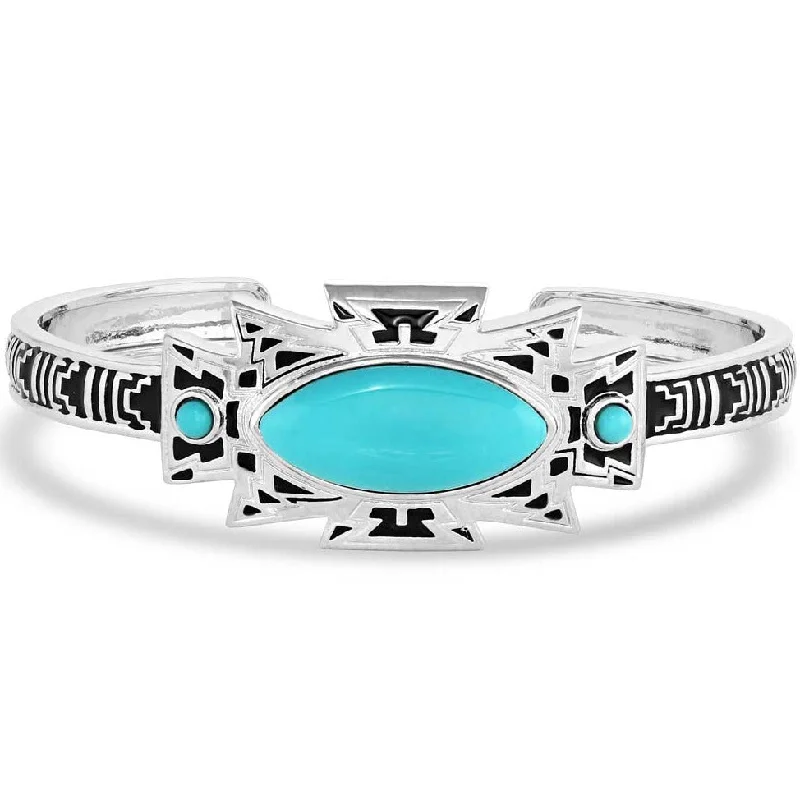 Unique men’s bracelets with charms-Montana Silversmiths Ocean Storm Cloud Turquoise Cuff Bracelet