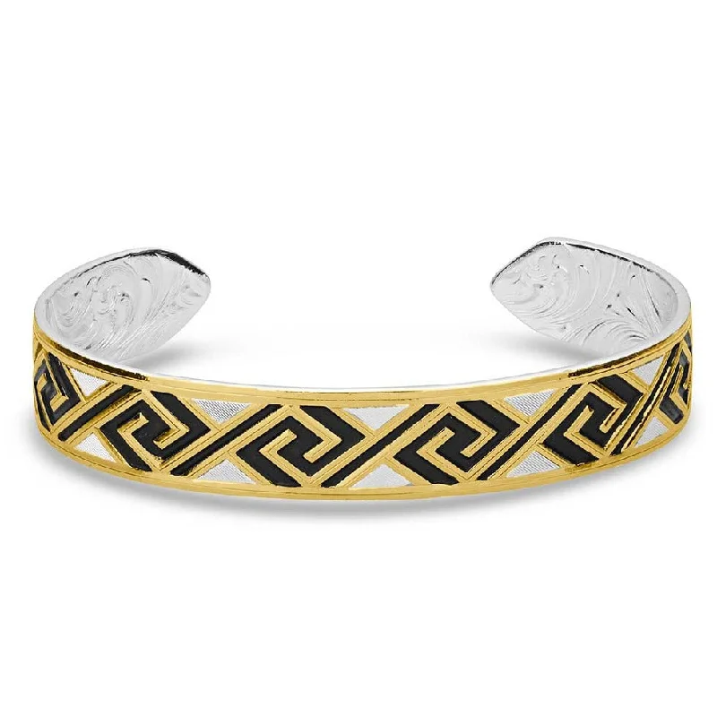 Designer bracelets with gemstones-Montana Silversmiths Southwestern Journey Cuff Bracelet