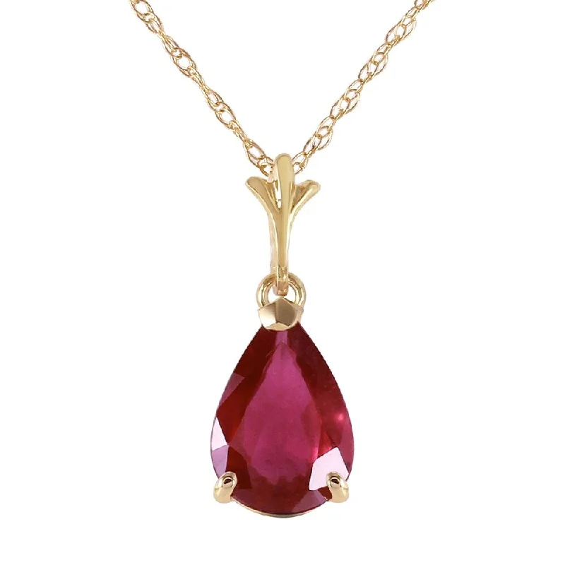 pearl and silver necklace for women -1.75 Carat 14K Gold House of Flesh Ruby Necklace