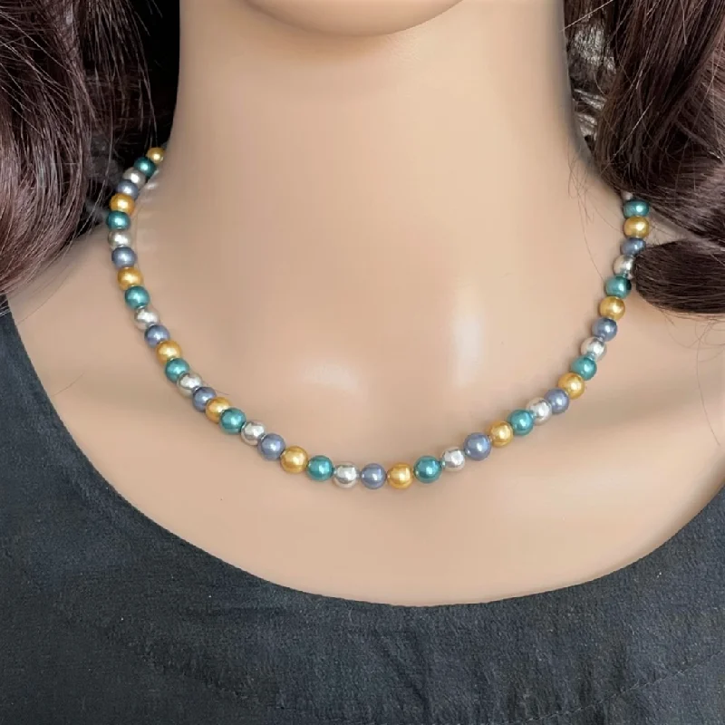 diamond pendant necklace -Atlantis Shell Pearl Beaded Necklace