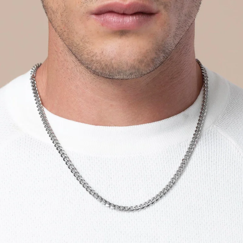 gold chain necklace for men -Cuban Silver Chain – 5mm