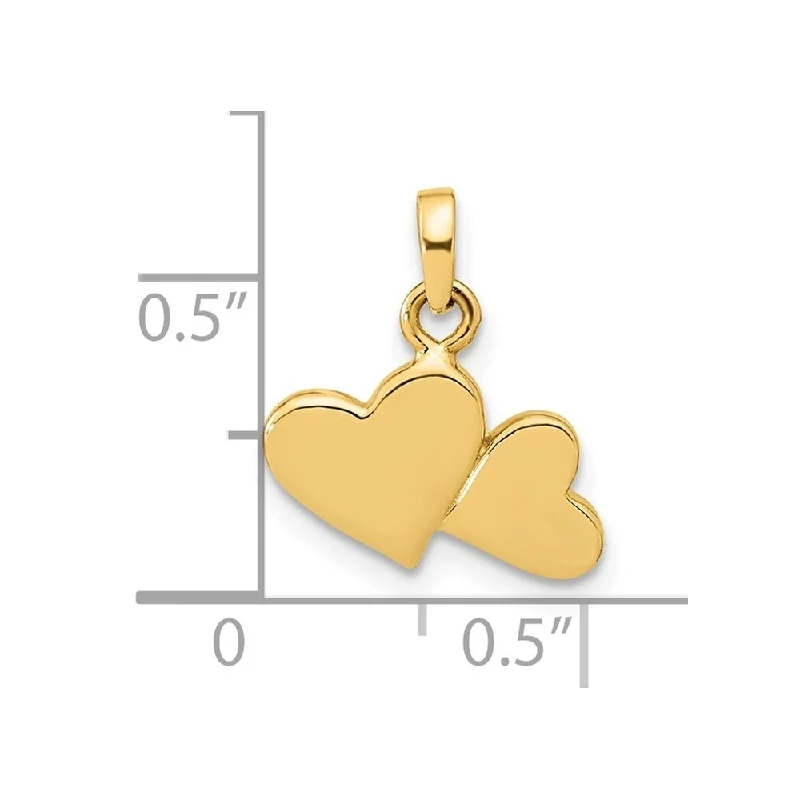 pendant necklace for everyday wear -Diamond2Deal 14K Yellow Gold Heart Pendant (L-14.82mm, W-14mm)