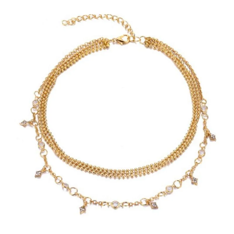 spiritual necklace for women -Gold Layered Chain Choker