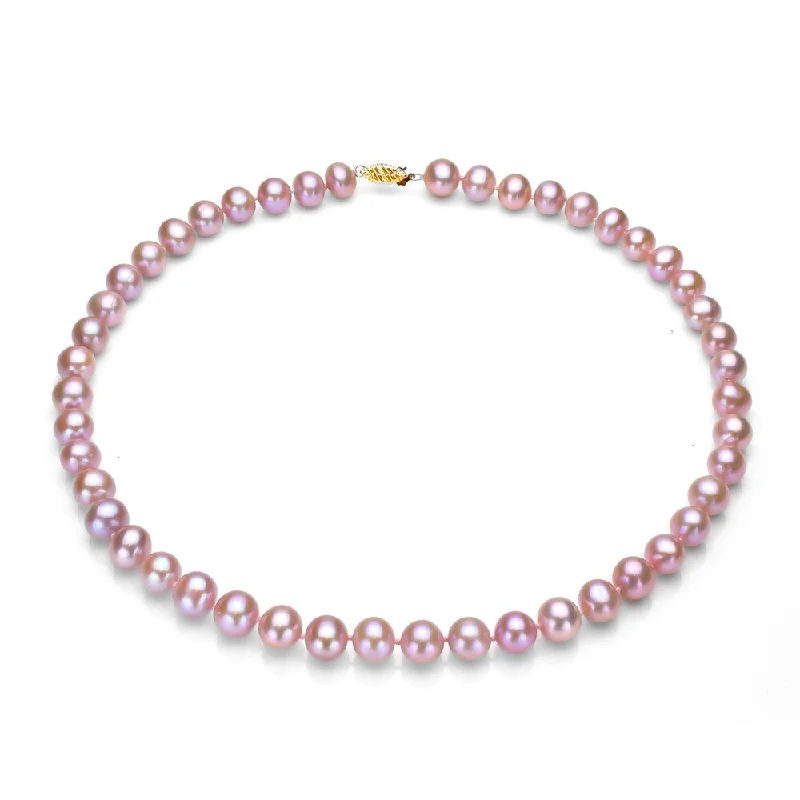 fashion jewelry necklace for women -Pink Cultured Freshwater Pearl Necklace (9-10 mm) (Pack of 3)