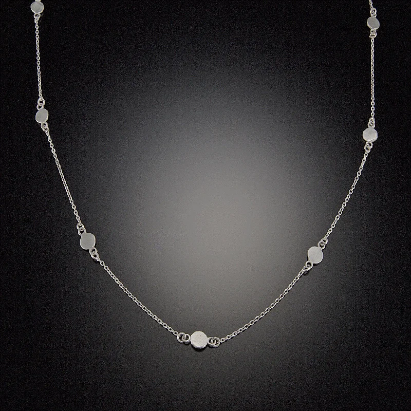 multi-layer necklace for women -Silver Dot Chain Necklace