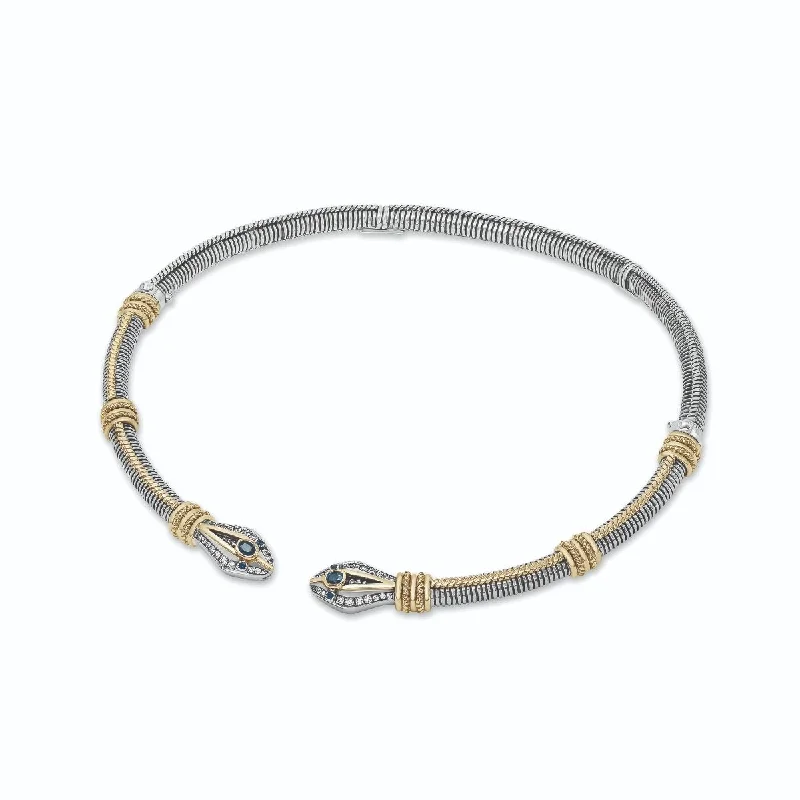 elegant gold necklace for special occasions -Snake Collar