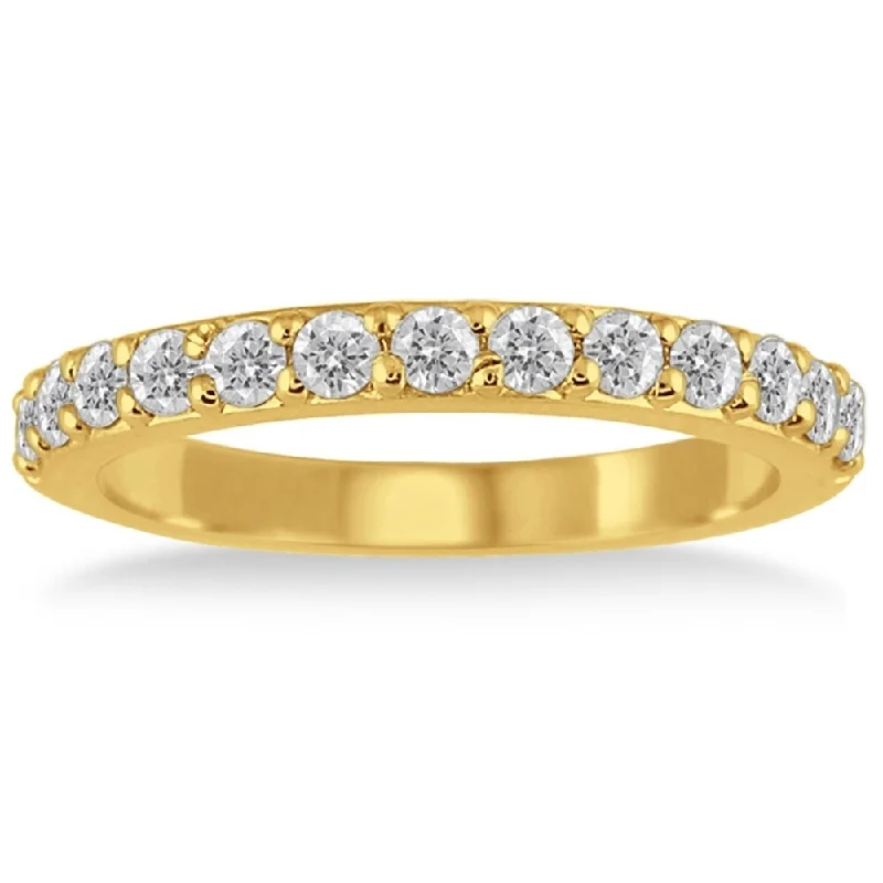 Silver rings for men with engraving-1/2 Carat TW Diamond Wedding Band in 10K Yellow Gold