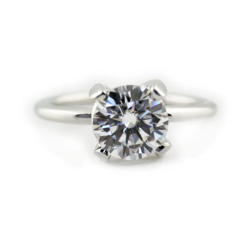 Fashionable rings for men with stones-2 carat Moissanite Engagement Ring