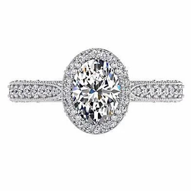 Elegant wedding rings for brides-Milgrain Diamond Engagement Ring 18K Gold Prong Detailing