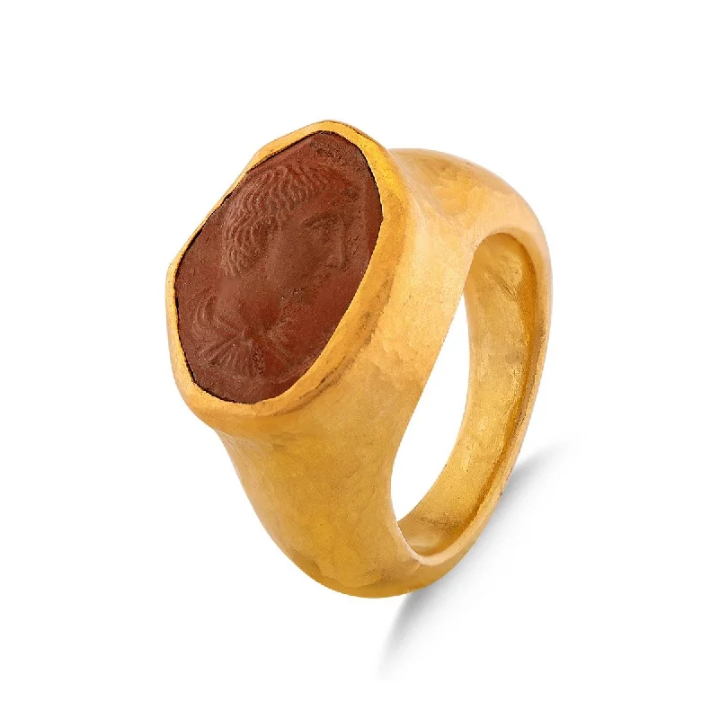 Fashion rings for women with pearls-Greek Terracota Ring