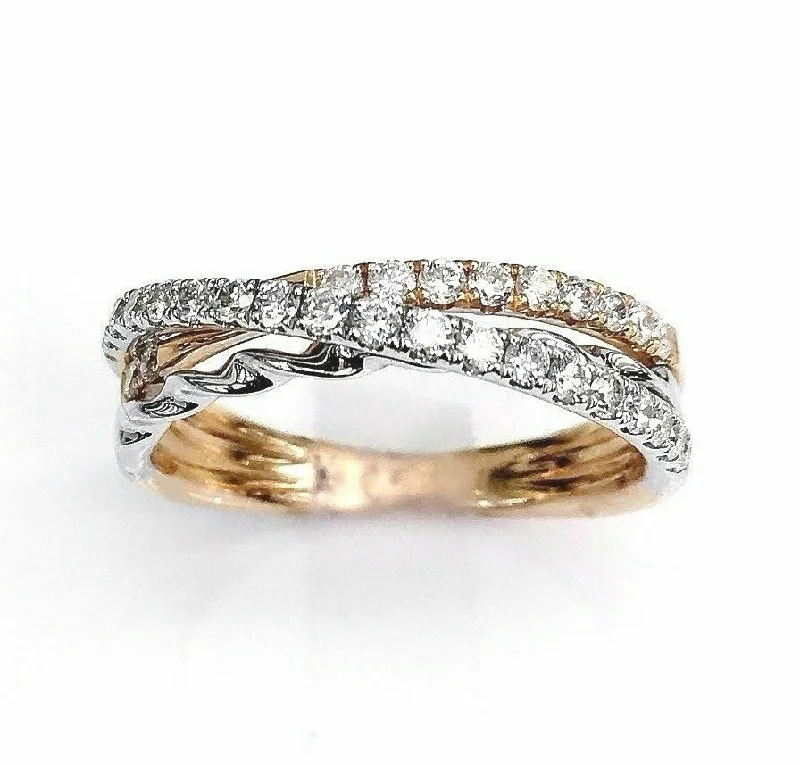 Unique wedding bands for men-0.49 Carat t.w. Diamond Stack/Anniversary Ring 18K Gold G VS Diamonds Brand New