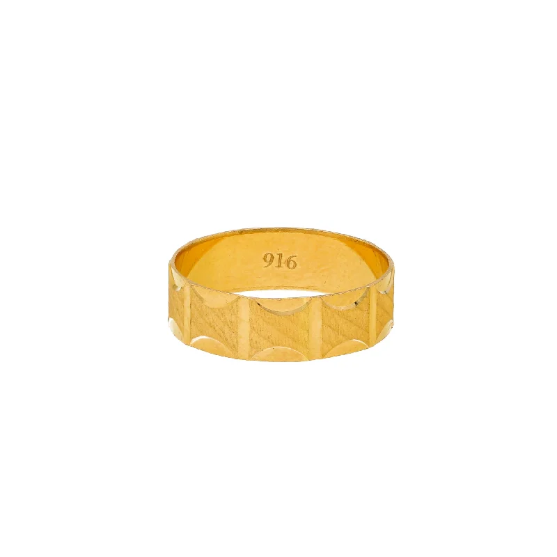 Custom fashion rings for women-22K Yellow Gold Ring (3.5gm)