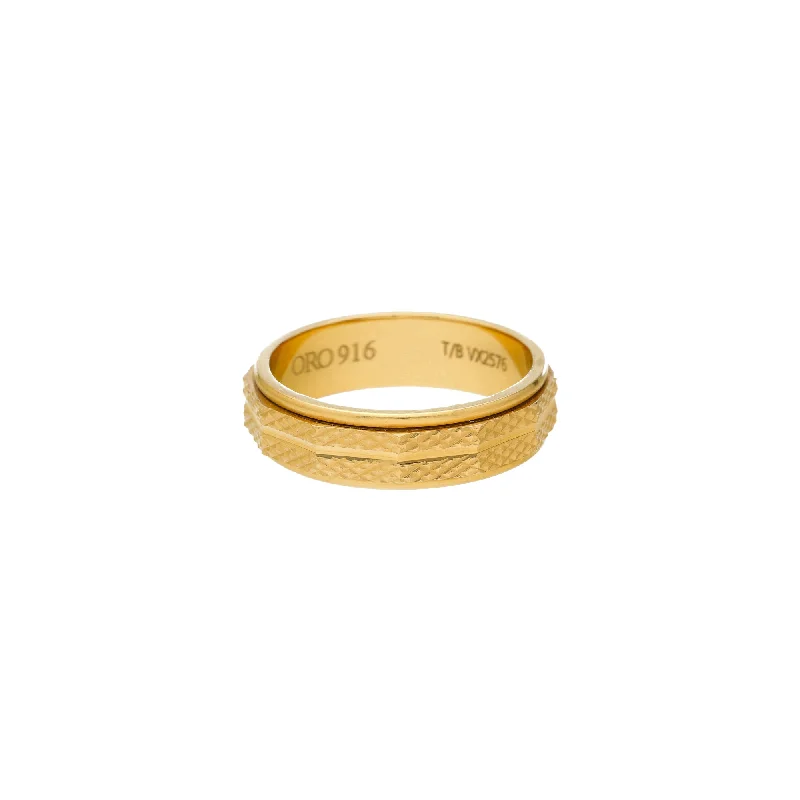 Affordable engagement rings with diamonds-22K Yellow Gold Ring (9.3 grams)