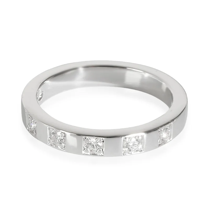 Custom engraved wedding bands-BVLGARI Marry Me Band in  Platinum 0.15 CTW