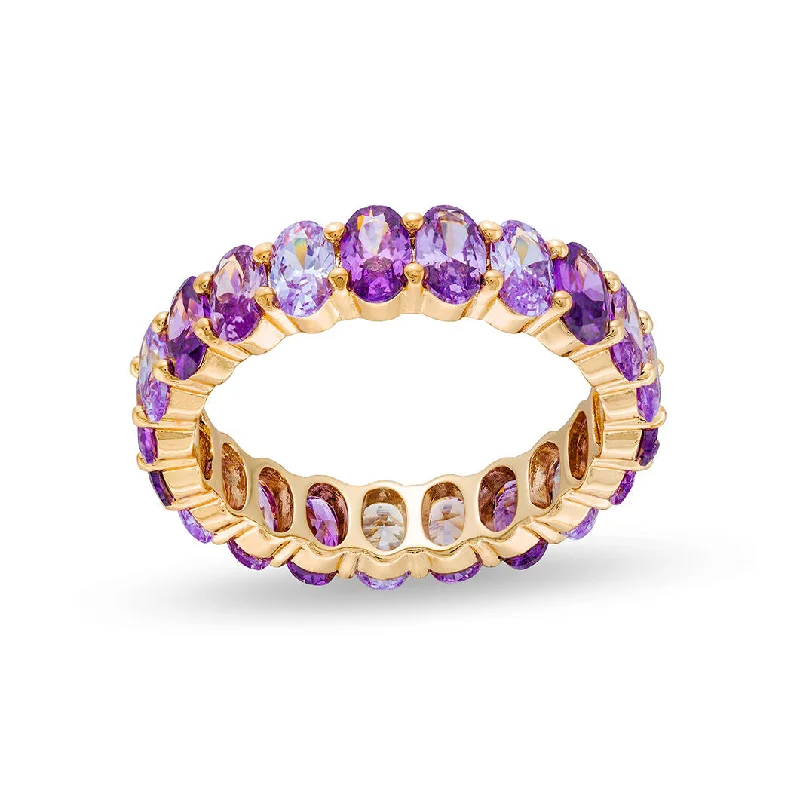 Diamond wedding rings for men-Emily Ring in Purple