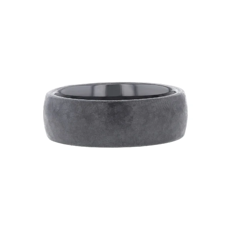 Unique wedding bands for men-Lambert Black Ceramic Wedding Ring