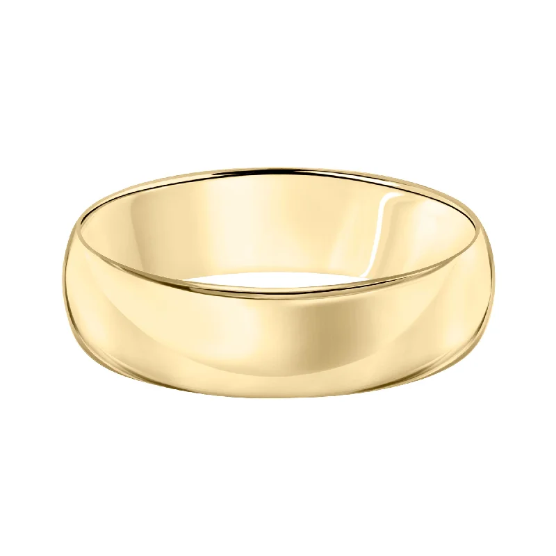 Custom engraved wedding bands-Roux 6mm Light Low Dome Wedding Ring