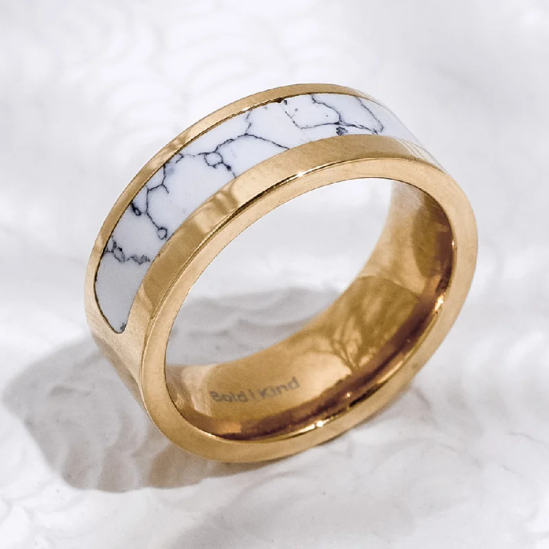 Custom gold rings for men-Strength Band (18k gold)