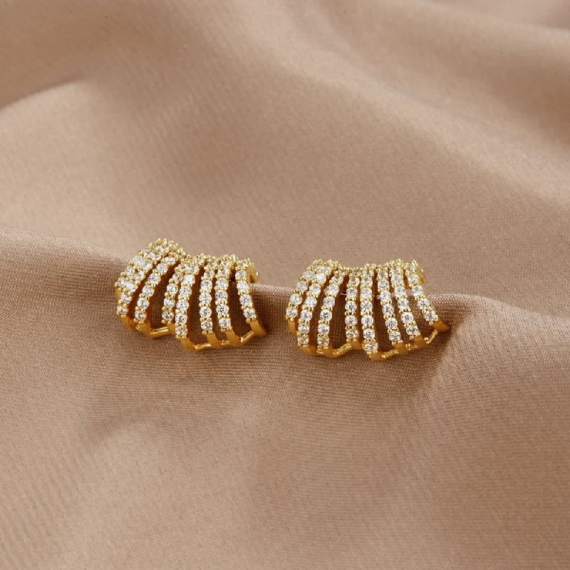 gold dangling earrings for women -18K Gold Layla Wrap Earrings