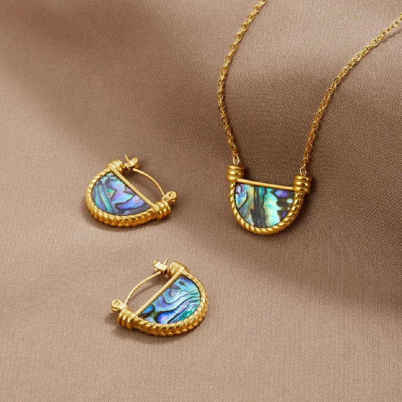 gold earrings for everyday wear -Amalfi Turquoise Jewelry Set