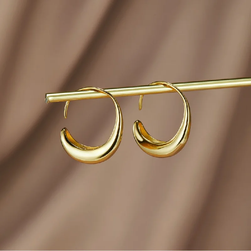 hoop earrings for everyday wear -Classic Drop Hoop Earrings