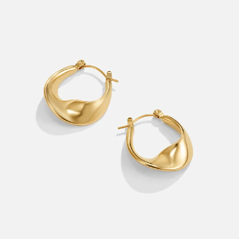 rose gold hoop earrings for women -Dara Hoop Earrings