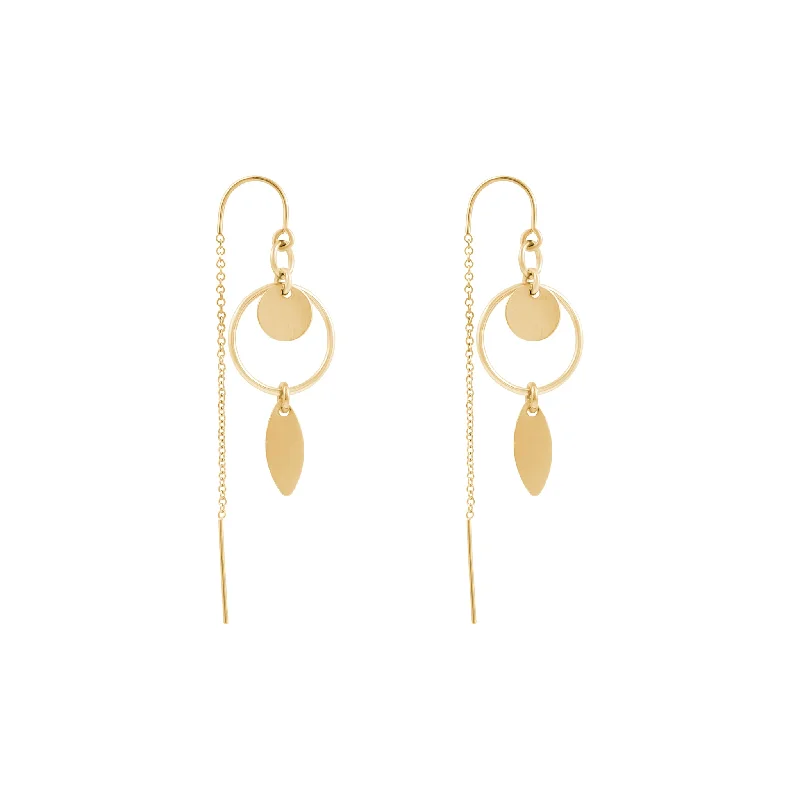 geometric drop earrings for women -Jada Earrings - Gold