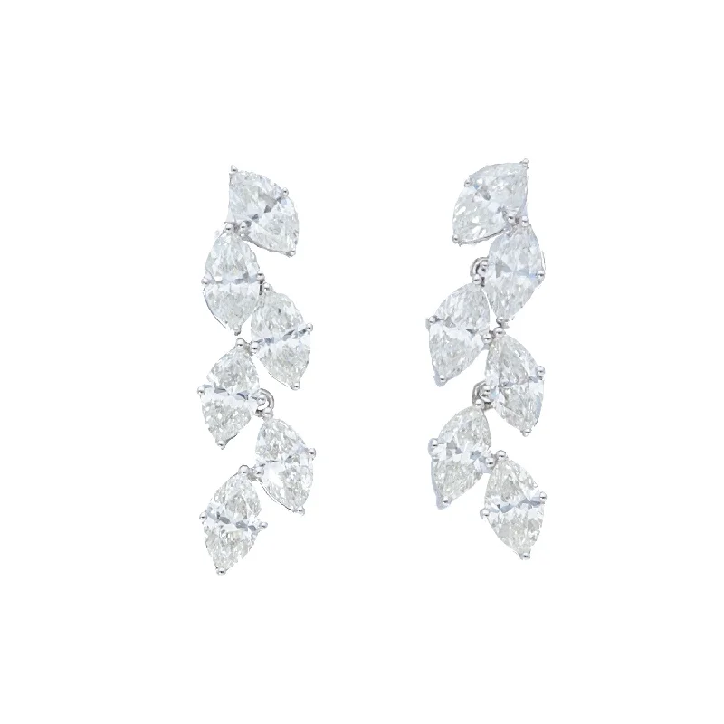 geometric earrings for women -Marquise Dangle Drop Earrings