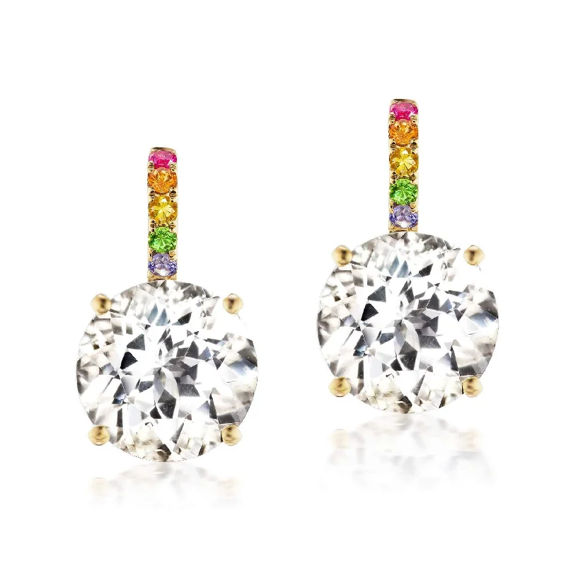 sterling silver drop earrings for women -Rainbow Drop Earrings