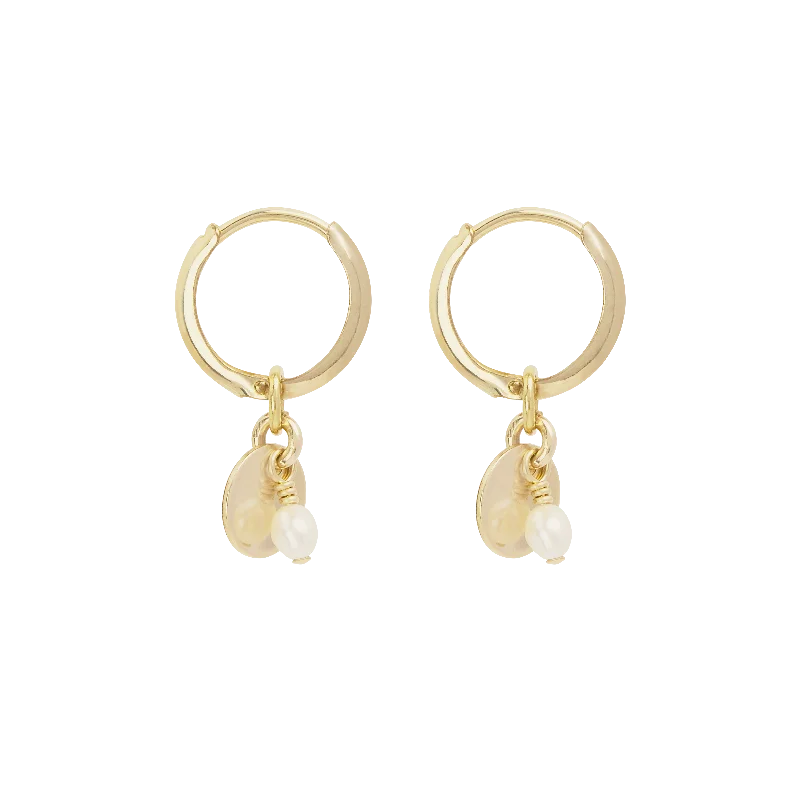 elegant drop earrings for weddings -Sia Mini Hoop Earrings - Gold