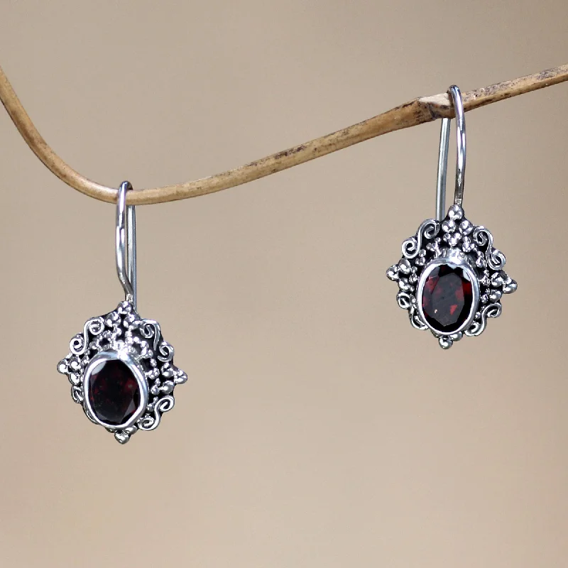 stud earrings with gemstones for women -Balinese Elegance Sterling Silver Earrings