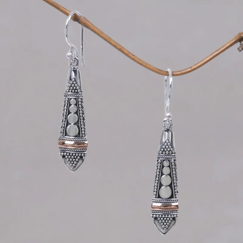 boho style earrings for women -Balinese Sisters Sterling Silver Earrings