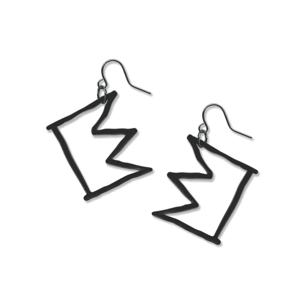 dainty earrings for women -Basquiat Crown Earrings